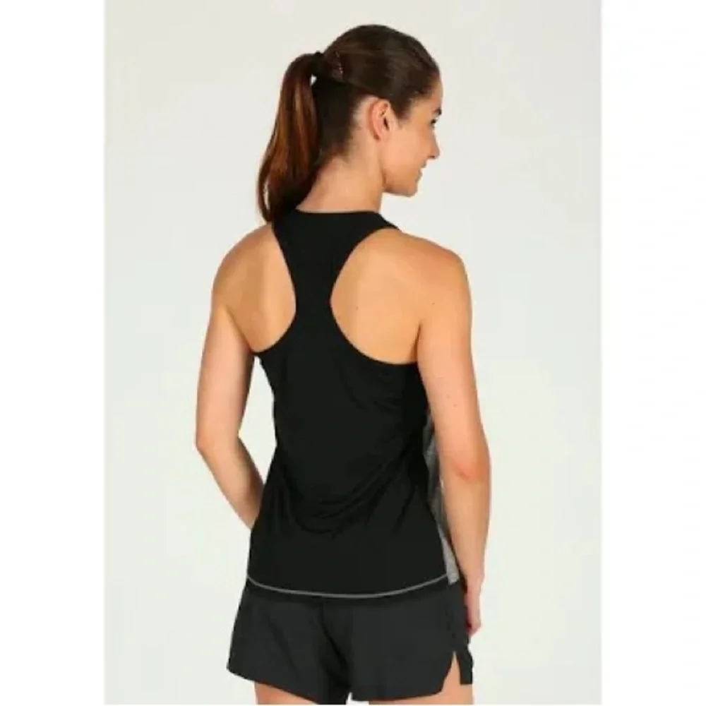 Nike Women's Gray and Black Tank Top